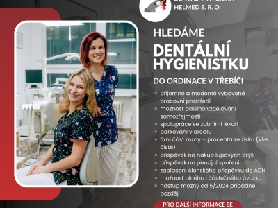 Hledáme dentální hygienistku do Třebíče