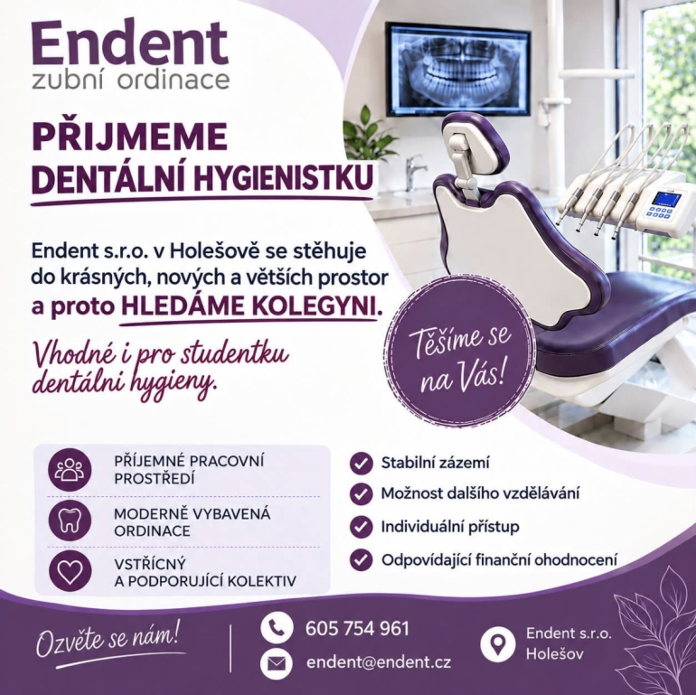 Přijmeme dentální hygienistku Přijmeme dentální hygienistku