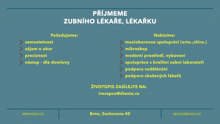 Pracovní nabídka Pracovní nabídka