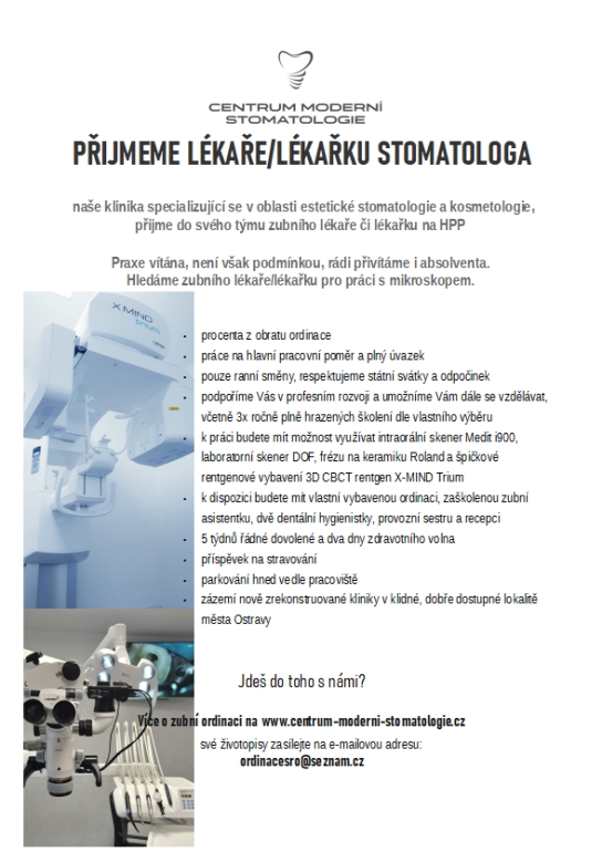 ZUBNÍ LÉKAŘ/KA MIKROSKOP