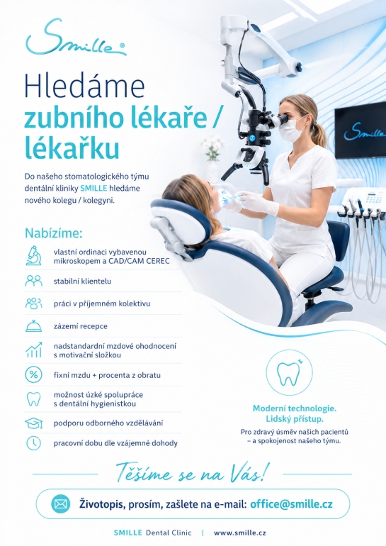 Hledáme ZUBNÍHO LÉKAŘE/LÉKAŘKU
