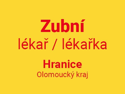 Zubní lékař / zubní lékařka – Hranice