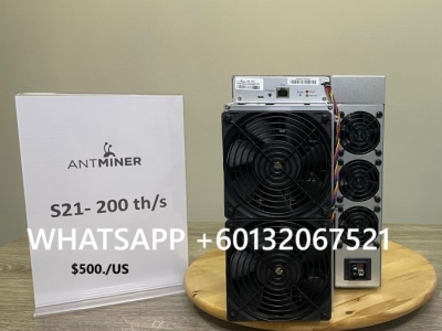 Bitmain Antminer S21 200T BTC Bitcoin Miner + psu 500$ best 