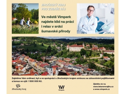 Město Vimperk hledá zubaře/zubařku