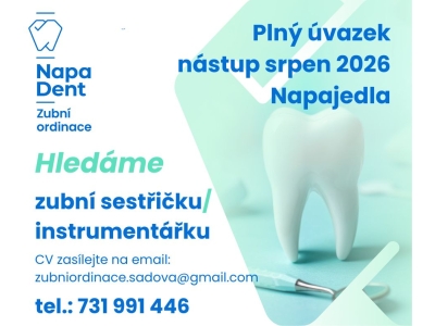 hledáme zubní sestříčkuinstrumentářku