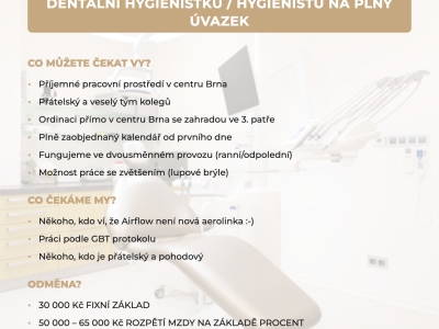 Hledáme Dentální hygienistku/hygienistu